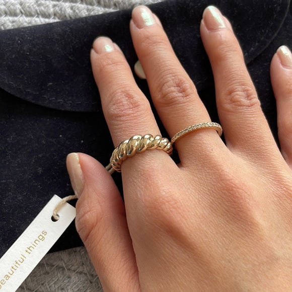 Ana Luisa 14k gold plated rope ring (slim) - Picture 3 of 6